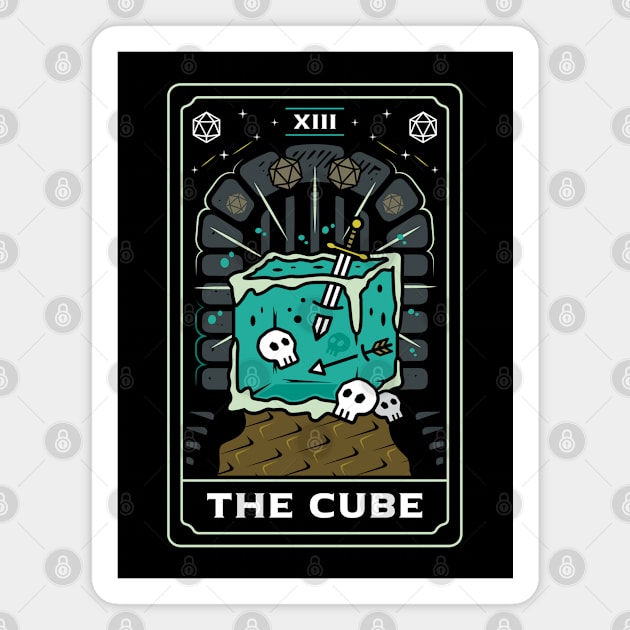 The Cube Tarot Card Magnet by logozaste